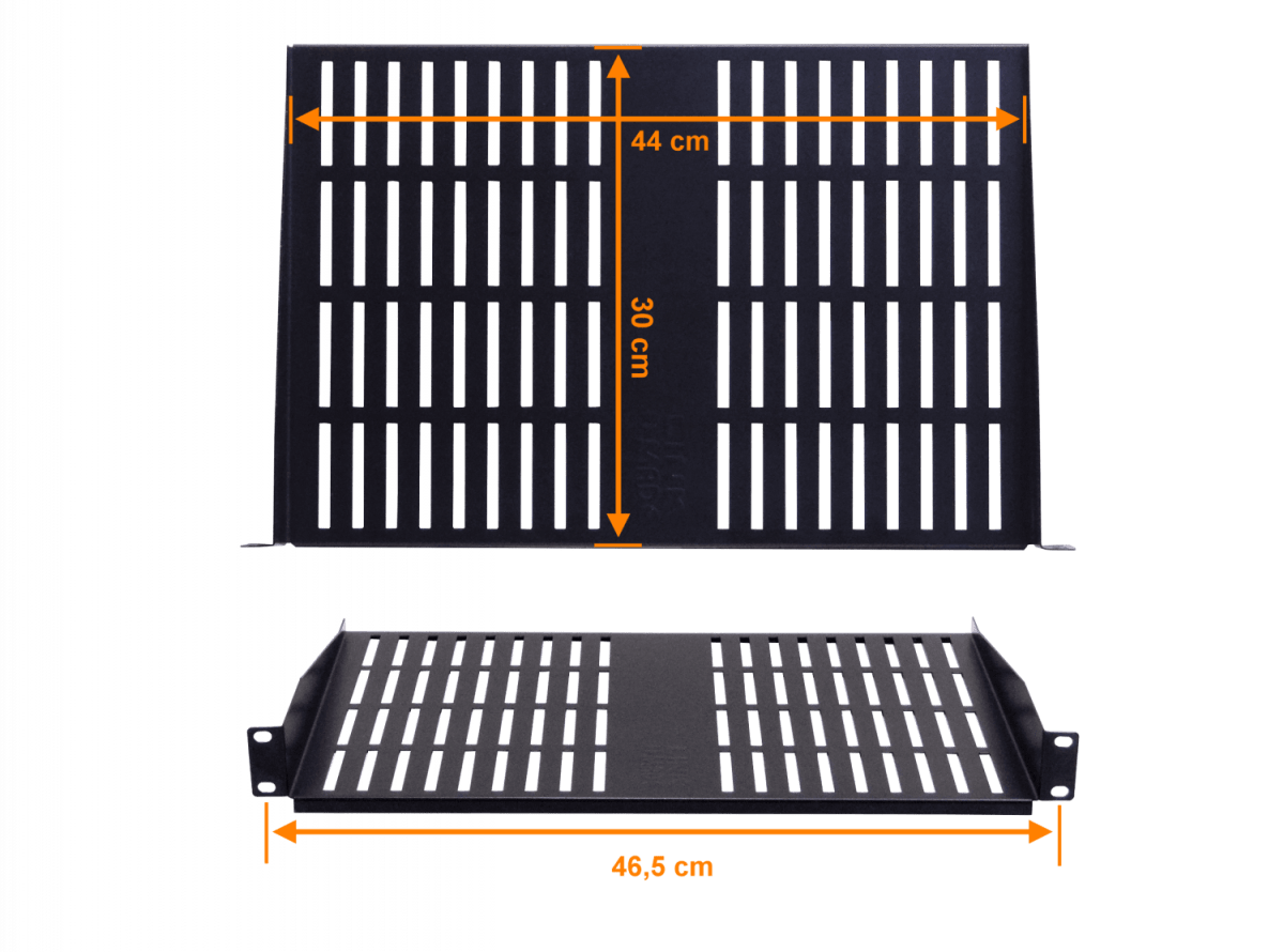 BANDEJA PARA RACK 30CM FONDO  VENTILADA 1U RB1-3VL1