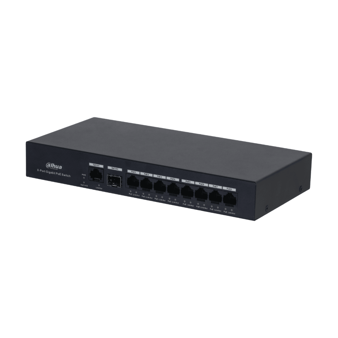 SWITCH DAHUA 8 PUERTOS POE GIGABIT DH-PFS3110-8GT-65V 0