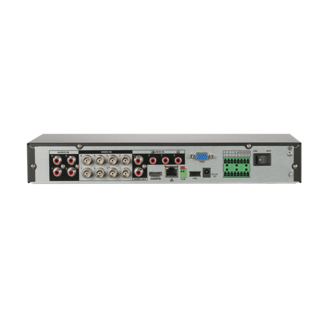 XVR DAHUA 8 CANALES HASTA 5MP WIZSENSE AUDIO BIDIRECCIONAL 1 DISCO DURO 1U DH-XVR5108HE-I3\T3