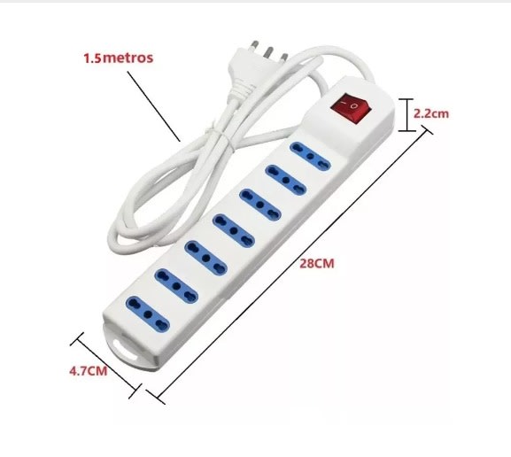 ZAPATILLA ELECTRICA 7 ENCHUFES 1,5MTS BLANCO1