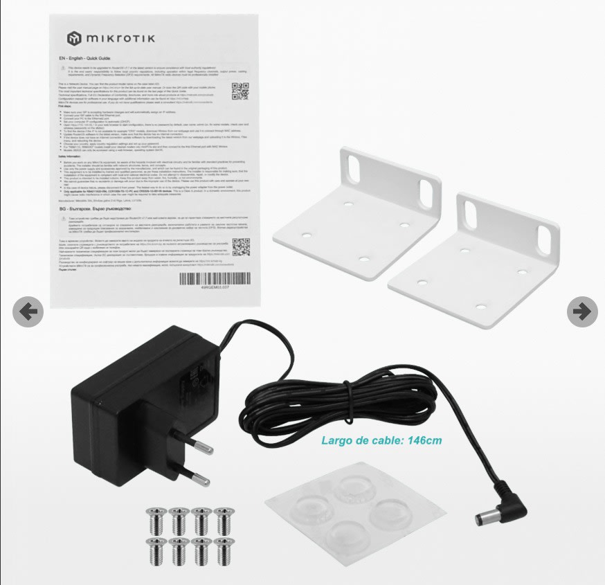 SWITCH MIKROTIK SMART SWOS RACK 24-1000 2-SFP/SFP+10G 10-30V POE-IN CSS326-24G-2S+RM3