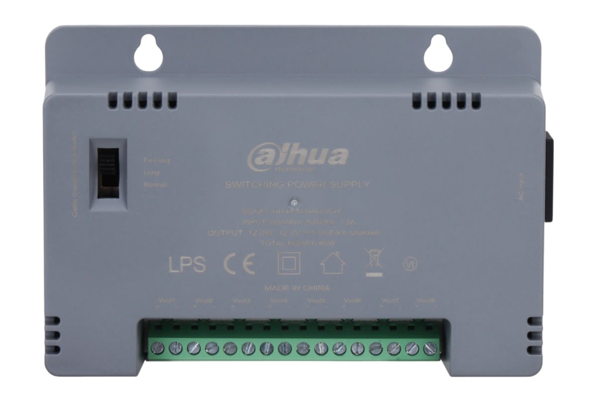 FUENTE DE PODER DAHUA 8 CANALES 12V 5A DH-PFM344D-8CH-EN1