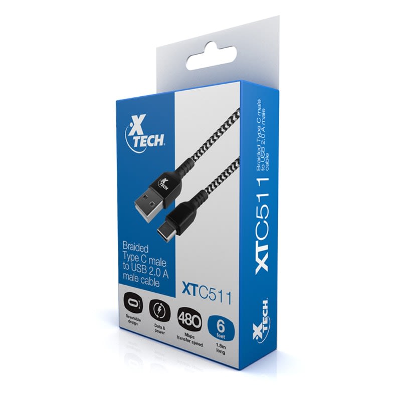 CABLE USB 2.0 A USB TIPO C XTECH XTC-511 1