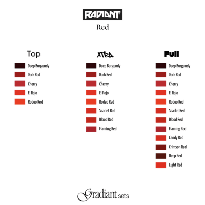 Set Gradiant Red TOP 5