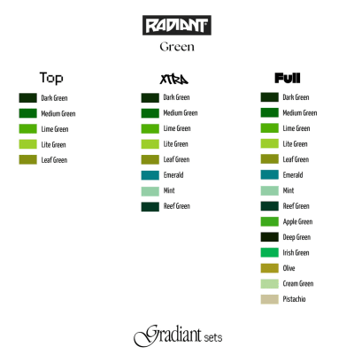 Set Gradiant Green TOP 5