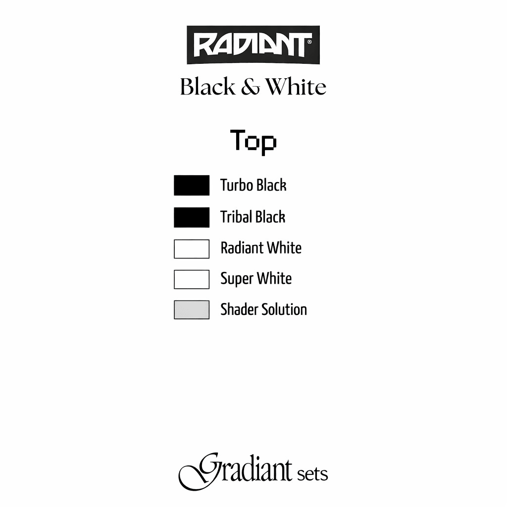 Set Gradiant Black & White Top 52