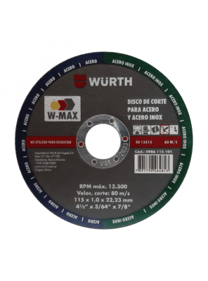 DISCO CORTE METAL 1 MM ECONOMICO