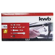 JUEGO DADOS 1/4 16 PIEZAS KWB2