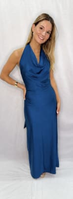 VESTIDO AMANDA AZUL PETROLEO