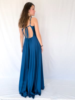 VESTIDO TERE AZUL PETROLEO