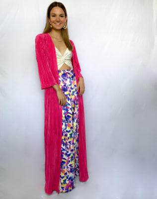 KIMONO ROSADO LARGO