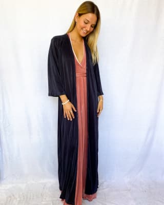 KIMONO AZUL MARINO LARGO