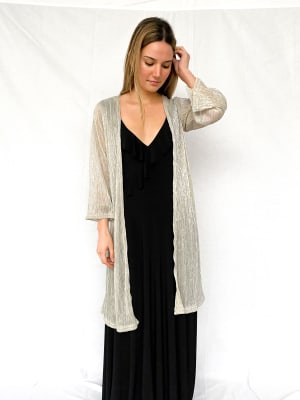 KIMONO PLATEADO CORTO