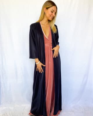 KIMONO AZUL MARINO LARGO