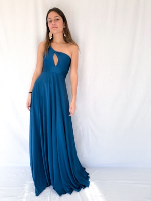 VESTIDO TERE AZUL PETROLEO