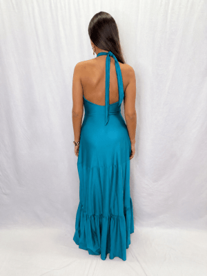 VESTIDO CONSTANZA TURQUESA