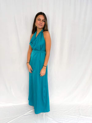 VESTIDO NICOLE TURQUESA