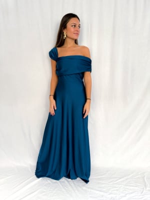 VESTIDO ISABELLA AZUL PETROLEO