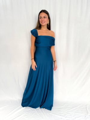 VESTIDO ISABELLA AZUL PETROLEO