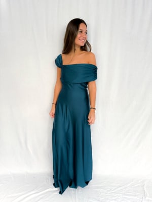 VESTIDO ISABELLA VERDE PETROLEO