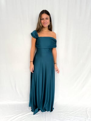 VESTIDO ISABELLA VERDE PETROLEO
