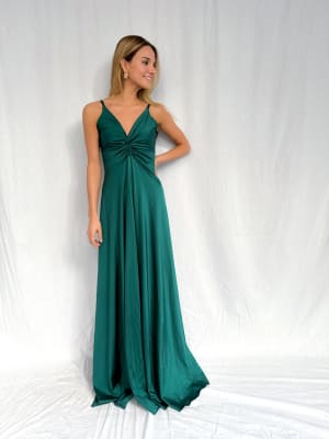 VESTIDO JOSEFA VERDE BOTELLA