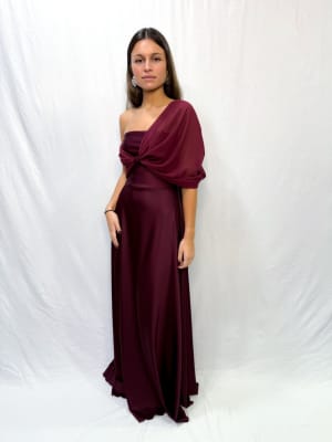 VESTIDO ANASTASIA BURDEO