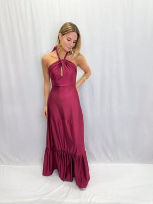 VESTIDO CONSTANZA GRANATE