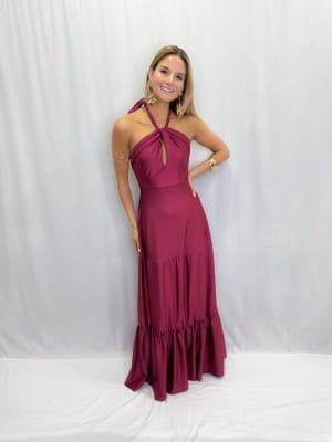 VESTIDO CONSTANZA GRANATE