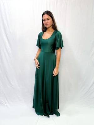 VESTIDO CLARA VERDE BOTELLA
