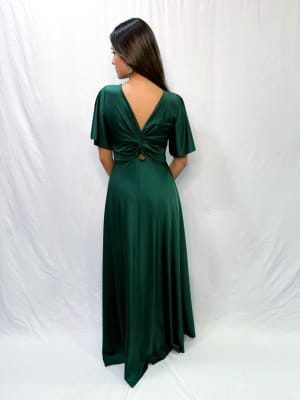 VESTIDO CLARA VERDE BOTELLA