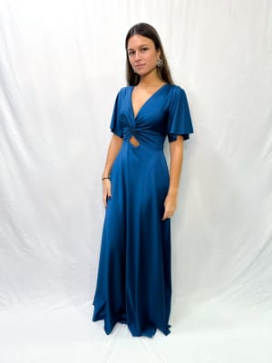 VESTIDO CLARA AZUL PETROLEO