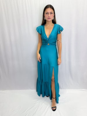 VESTIDO AGUSTINA TURQUESA