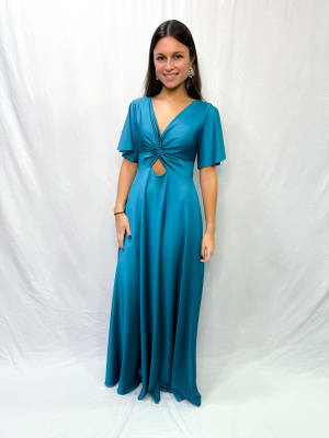 VESTIDO CLARA TURQUESA