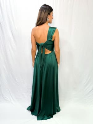 VESTIDO RENATA VERDE BOTELLA