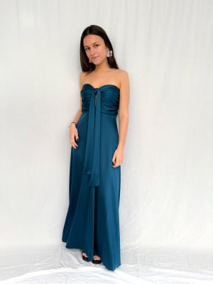 VESTIDO MILA VERDE PETROLEO