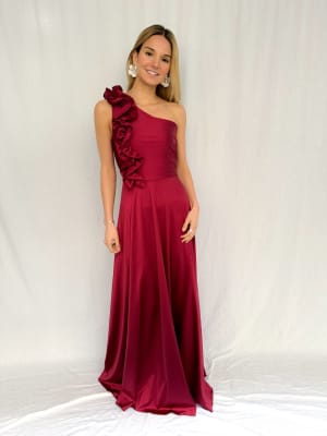 VESTIDO VICENTA GRANATE