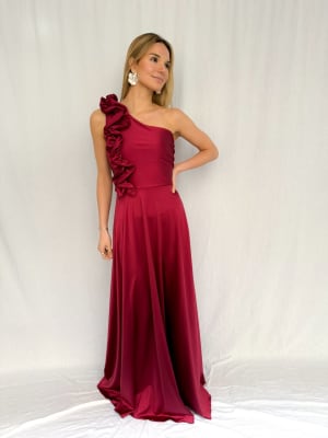 VESTIDO VICENTA GRANATE