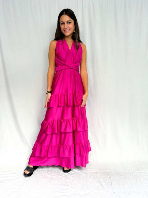 VESTIDO SARA FUCSIA