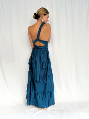 VESTIDO SARA PETROLEO