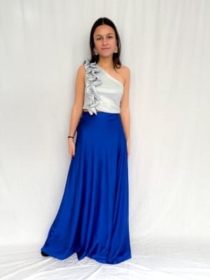 FALDA ELOISA AZUL REY