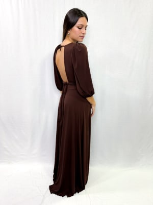 VESTIDO GUADALUPE CHOCOLATE