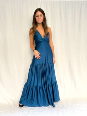 VESTIDO ANA AZUL PETROLEO