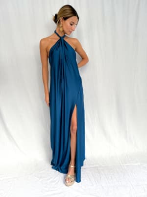 VESTIDO JOSEFINA AZUL PETROLEO1