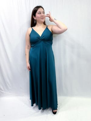 VESTIDO JOSEFA VERDE PETROLEO