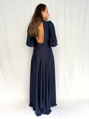 VESTIDO GUADALUPE AZUL MARINO