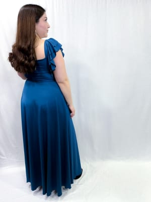 VESTIDO PILI AZUL PETROLEO