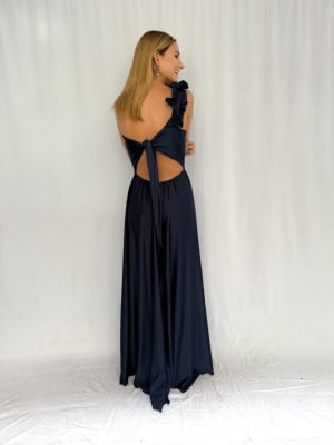 VESTIDO VICENTA AZUL MARINO