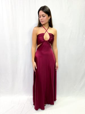 VESTIDO MARIANA GRANATE