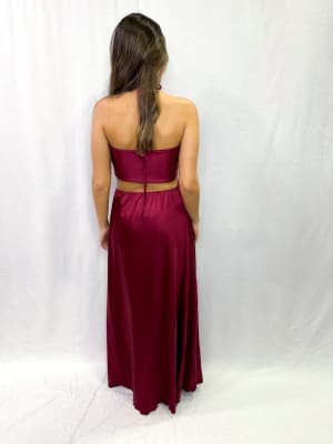 VESTIDO MARIANA GRANATE